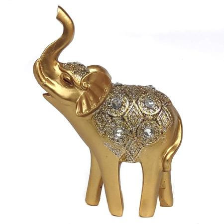 Imagem de Elefante Decorativo Em Resina Indiano Sabedoria Sorte Peq M100