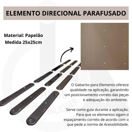 Imagem de Elemento tátil inox direcional parafusado liso