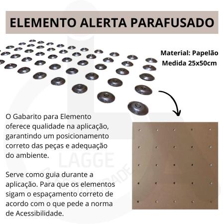 Imagem de Elemento tátil inox direcional parafusado liso