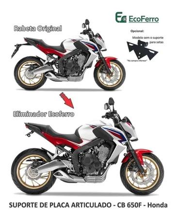 Imagem de Eliminador de Rabeta ARTICULADO Honda CBR 650F e CB 650F ( 2014 a 2019) p/ Setas  Esportivas