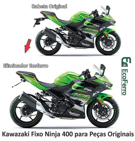 Imagem de Eliminador Rabeta Fixo Kawasaki Ninja 400 Para Peças Originais + Protetor Radiador