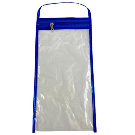 Imagem de Embalagem 17 x 33 Saco Organizador Multiuso PVC Ziper Azul