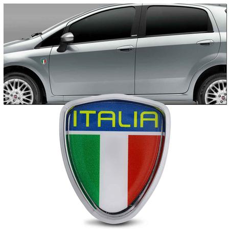 Imagem de Emblema Adesivo Itália Punto 1995 a 2017 Borda Cromada