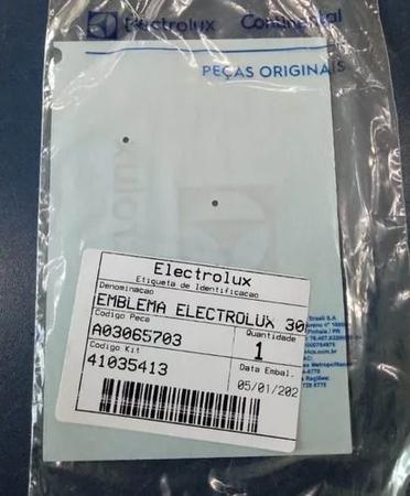 Imagem de Emblema Adesivo Logo Electrolux Para Refrigerador TF55S Novo