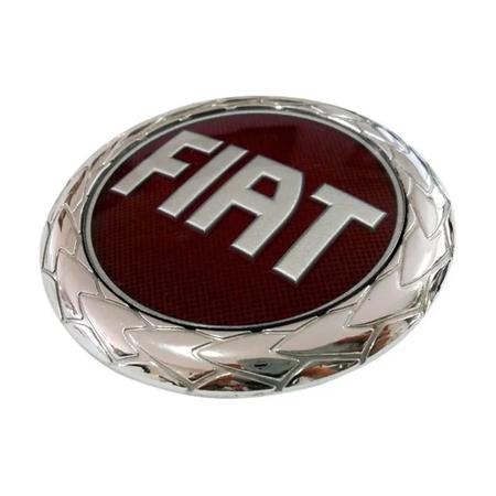 Imagem de Emblema Adesivo Logo Grade Fiat Uno Fire 2000 a 2003 Vermelho