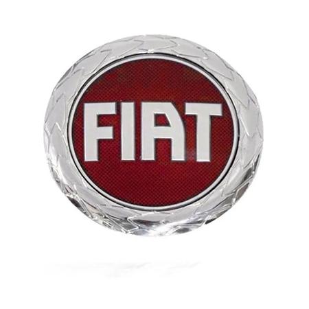 Imagem de Emblema Adesivo Logo Grade Fiat Uno Fire 2000 a 2003 Vermelho