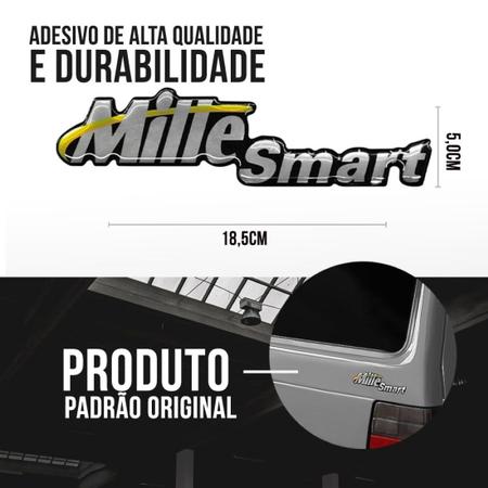 Kit Emblema Fiat Uno Mille Smart Resinado Modelo Original