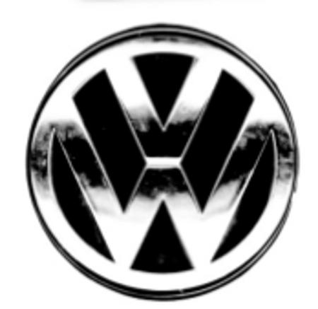 Imagem de Emblema do porta malas (vw) vw gol gii 95/99 cromado com fundo preto