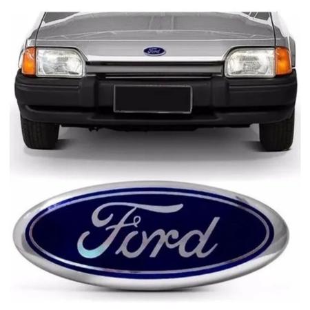 Imagem de emblema logotipo Ford mala ou grade modelo Belina Escort Ford Ka Del Rey Courier Pampa cor azul