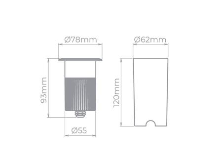 Imagem de Embutido de Solo Focco 10W 12 3000K IP67 400lm Bivolt - Stella STH8717/30