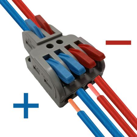 Imagem de Emenda Elétrica Conector tipo Borne 4x2 Fios Duplo 20 peças