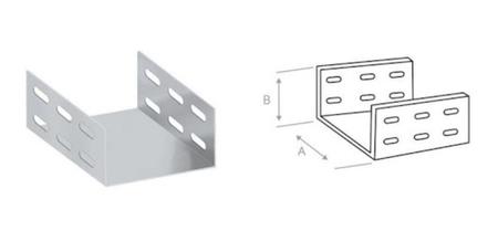 Imagem de Emenda Interna U 200x100 Para Eletrocalha - 4 PEÇAS