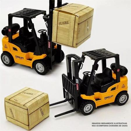 Imagem de Empilhadeira Miniatura De Metal Com Fricção Forklift Coleção