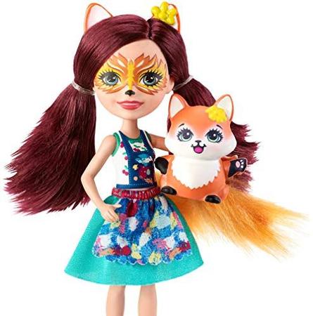 Imagem de Enchantimals Art Studio Playset com Felicity Fox Doll e Flick Fox, Boneca Pequena de 6 polegadas, com Cavalete, Fezes e Acessórios de Arte e Pintura Menores, Presente para Crianças de 3 a 8 Anos, Multi