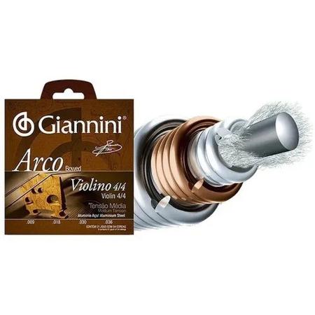 Imagem de Encordoamento Giannini Violino Arco/Aluminio 4/4 GEAVVA