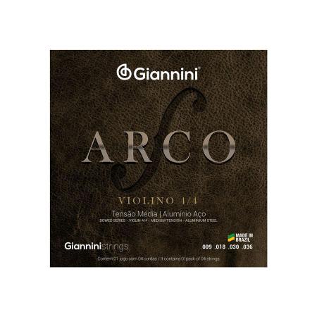 Imagem de Encordoamento Giannini Violino Arco/Aluminio 4/4 GEAVVA