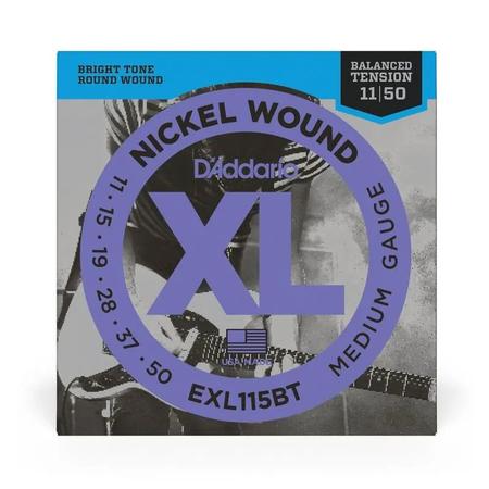 Imagem de Encordoamento Guitarra D'Addario XL Nickel 11-50 Tensão Balanceada EXL115BT