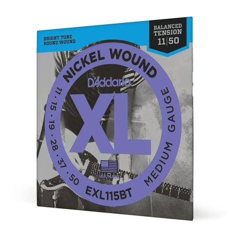 Imagem de Encordoamento Guitarra D'Addario XL Nickel 11-50 Tensão Balanceada EXL115BT