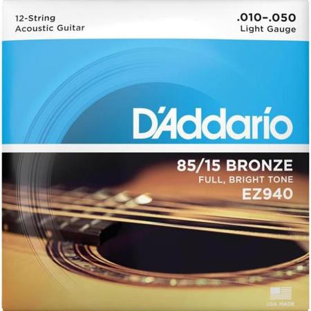 Imagem de Encordoamento Para Violão 12C D Addario EZ940 Aço .010 F002