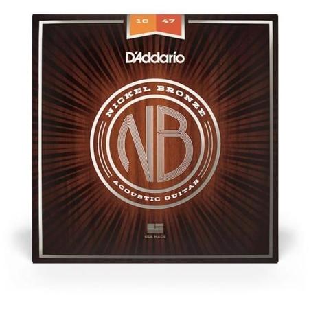 Imagem de Encordoamento Para Violão Aço NB1047 .010 ~ .047 Níquel Bronze D Addario