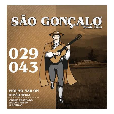 Imagem de Encordoamento sao goncalo violao nylon preto 0.029 - 0.043