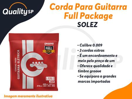 Imagem de Encordoamento Solez Gfp1 P/guitarra Full Package Calibre 009