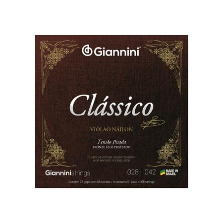 Imagem de Encordoamento Violão Nylon Alta Giannini Clássico Cristal 65/35 Genwpa