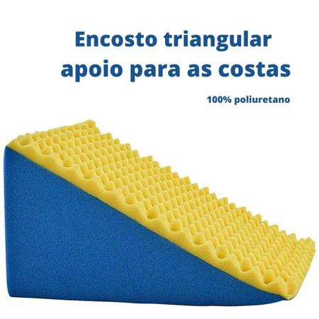 Imagem de Encosto Cama Espuma Triangulo Amamentação Travesseiro Triangular Com Capa