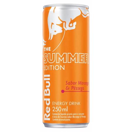 Imagem de Energético Red Bull The Summer Edition Sabor Morango e Pêssego ( 4unidades x 250ml )