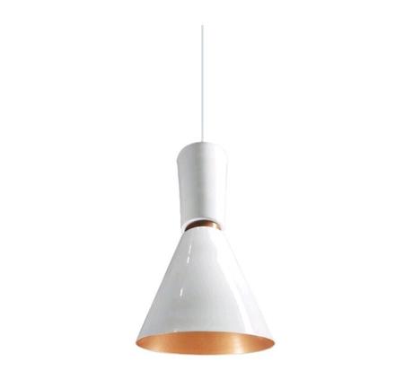 Imagem de Enerlux pendente malibu cone 6553 branco com cobre