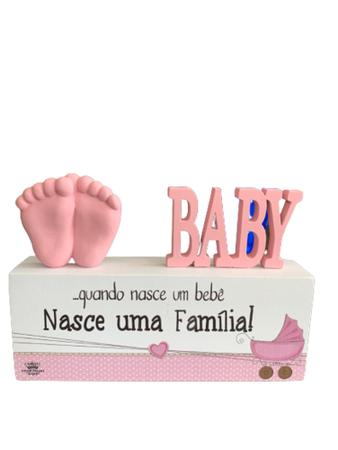 Imagem de Enfeite de Mesa Decocativa Quando Nasce um Bebê Nasce uma Família