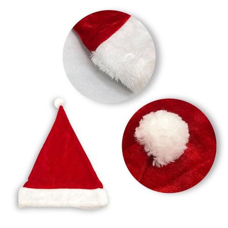 Enfeite Gorro Do Papai Noel Veludo Vermelho 40 Cm Touca - Wincy Natal Imagem de Enfeite Gorro Do Papai Noel Veludo Vermelho 40 Cm Touca
