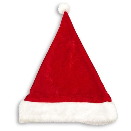 Enfeite Gorro Do Papai Noel Veludo Vermelho 40 Cm Touca - Wincy Natal Imagem de Enfeite Gorro Do Papai Noel Veludo Vermelho 40 Cm Touca