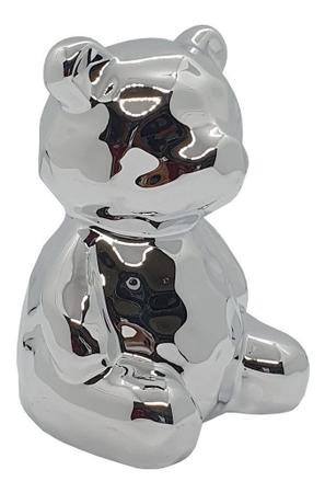 Imagem de Enfeite Urso de porcelana Metalizado Decorativo 10CM