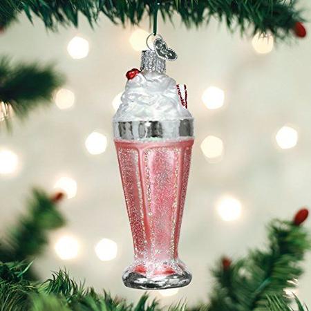 Imagem de Enfeites de Natal do Velho Mundo: Bebidas de Verão Enfeites de Vidro Soprados para Árvore de Natal, Milkshake