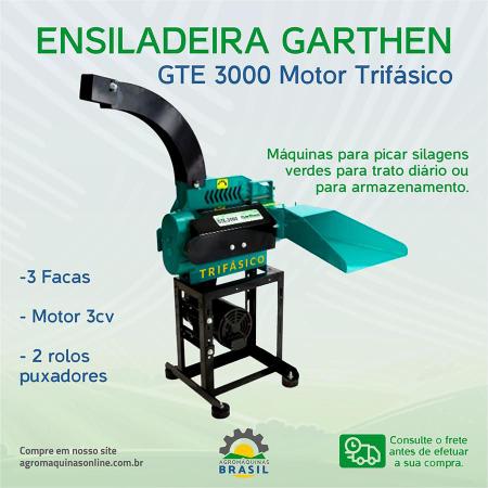 Imagem de Ensiladeira GTE-3000 T Garthen com Motor 3cv Trifásico