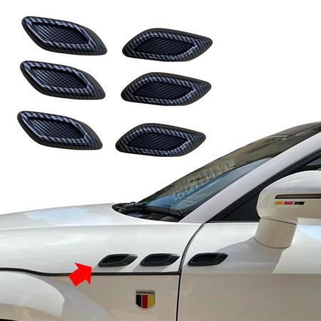 Entrada de Ar Lateral 6 unidades Universal Carbon Look Scoop - Veon Imagem de Entrada de Ar Lateral 6 unidades Universal Carbon Look Scoop