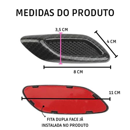 Entrada de Ar Lateral 6 unidades Universal Carbon Look Scoop - Veon Imagem de Entrada de Ar Lateral 6 unidades Universal Carbon Look Scoop