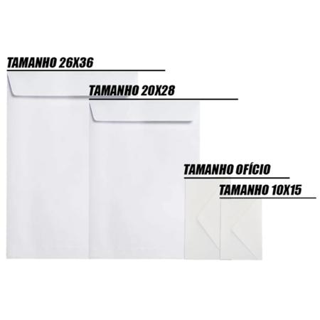 Imagem de Envelope 10x15 Carta Branco Correio Liso Cm 500 Und