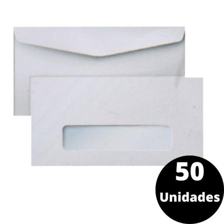 Imagem de Envelope Carta Janela Ofício Branco 114 X 229 C/50unidades