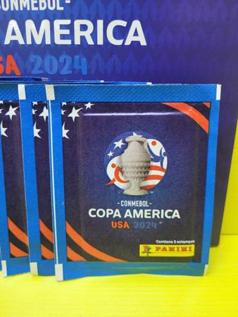 Imagem de Envelope Conmebol Copa América Usa 2024, 5 Envelopes = 25 Cromos + Album Capa Mole