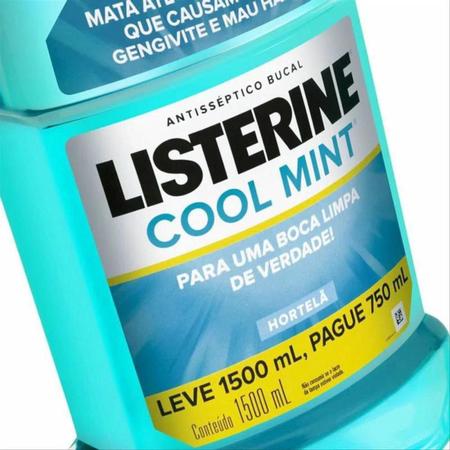 Imagem de Enxaguante Bucal Listerine Refrescância Intensa Cool Mint Hortelã 1500 Ml