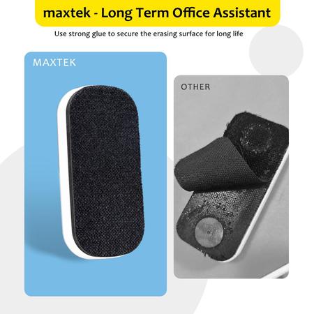 Imagem de Eraser magnético apagável a seco maxtek para quadro branco, pacote com 2