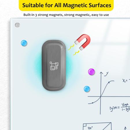 Imagem de Eraser magnético apagável a seco maxtek para quadro branco, pacote com 2