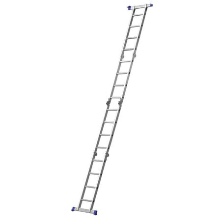 Imagem de Escada Articulada 16 Degraus 4x4 Em Alumínio Mor