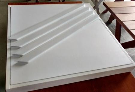 Escada De Sótão De Alumínio - 2,90 Mt (2 Lances ) Teto de Gesso/forro- COM  CAIXILHO SOB MEDIDA - Artesanal - Escada para Sótão - Magazine Luiza