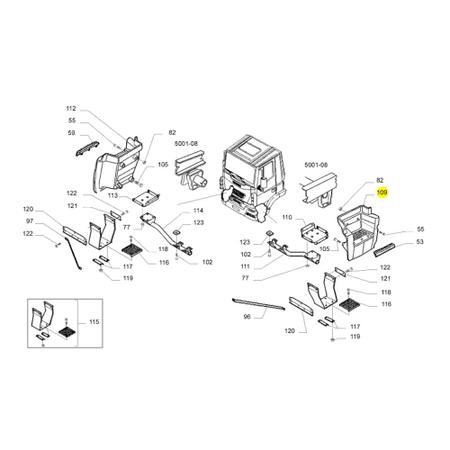 Imagem de Escada Esquerda Da Cabine Para Iveco Trakker - 504218911