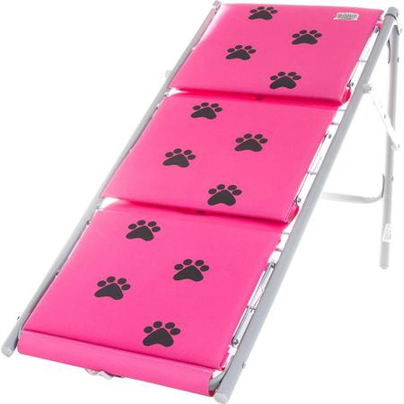 Imagem de Escada Para Cães e Gatos Tubline Dobrável Rosa