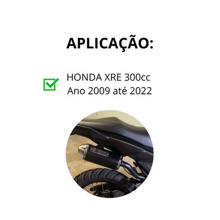 Imagem de Escapamento F1 Mini Tri Fortuna Moto Honda Xre 300 Todos os Anos Ponteira Esportiva Som Grave