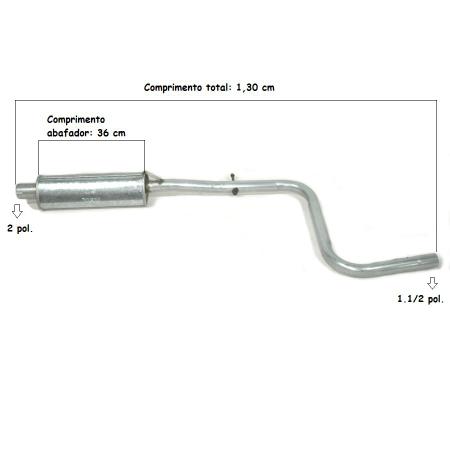 Imagem de Escapamento Intermediário Palio 1.5 8v 1996 A 1998 M47